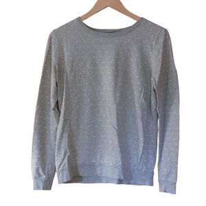 Gray and White Polka Dot Pullover